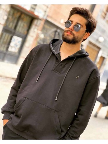هودی ضخیم دکمه دار کد 681